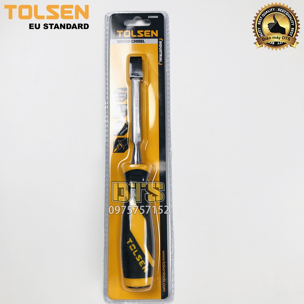 Đục gỗ mũi dẹt cầm tay chuẩn công nghiệp TOLSEN 10mm (3/8 inch) - Tiêu chuẩn xuất khẩu Châu Âu
