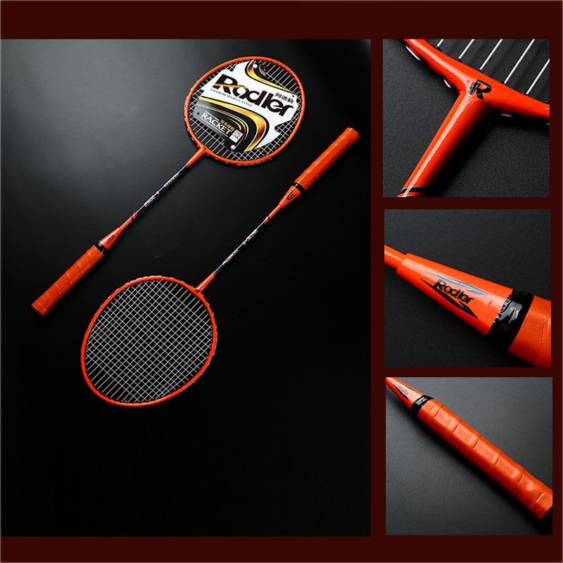 Vợt cầu lông kèm cầu Roadler khung hợp kim kèm túi đựng - Bộ 2 vợt cầu lông chuyên nghiệp kèm 6 quả cầu VT43