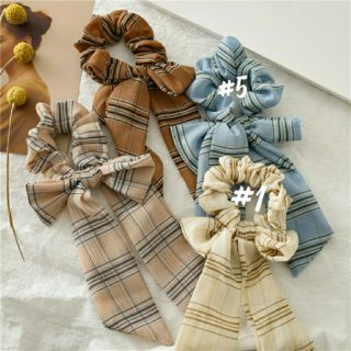 Cột tóc scrunchies nơ voan tiểu thư