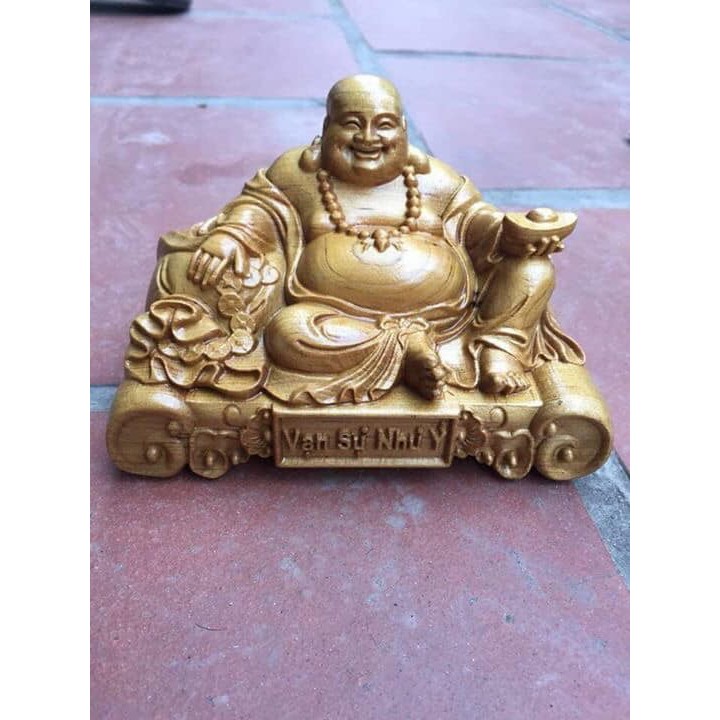Tượng xe,Tượng gỗ Phật Di Lặc để taplo ô tô hoặc bàn làm việc.