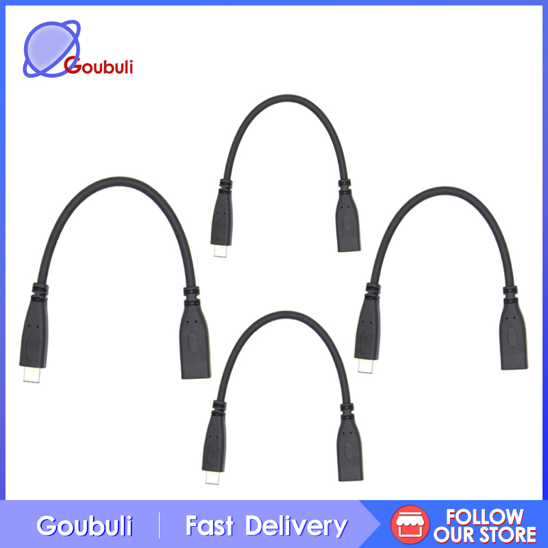 [Goubuli]USB 3.1 Type C Extender Cord Male To Female 10Gbps Charging And Sync 0.2m