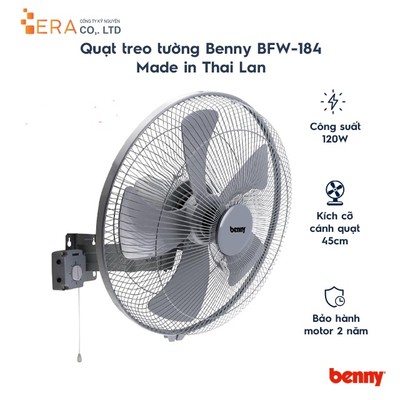 Quạt treo tường công nghiệp 18" Benny BFW-184 Made in Thai Lan