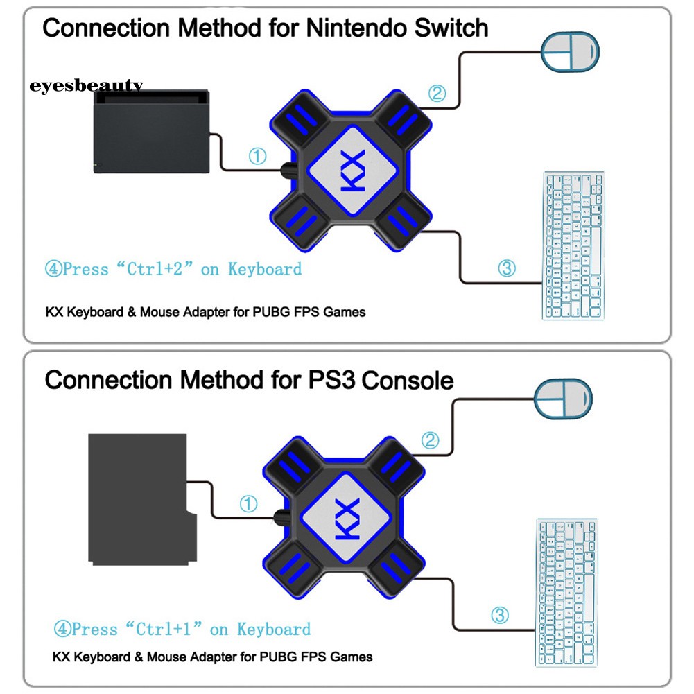 Thiết bị chuyển đổi USB kết nối chuột/bàn phím cho Switch/Xbox/PS4/PS3