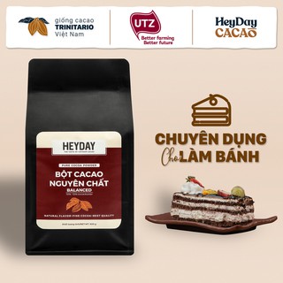 Túi 500g Bột cacao nguyên chất 100% Heyday - Dòng Balanced phổ thông - Chuẩn UTZ Quốc Tế