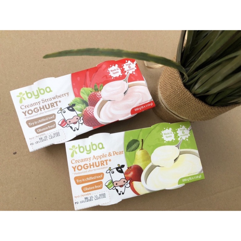 Sữa chua nguội thanh trùng Byba Tây Ban Nha cho bé từ 6 tháng