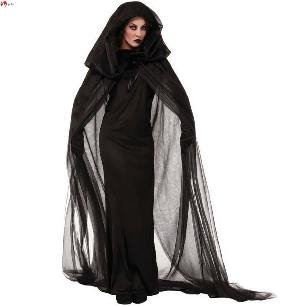 JDBE Adult Women Cospaly Wicked Witch Fancy Dress Halloween Party Costume Outfit Prop