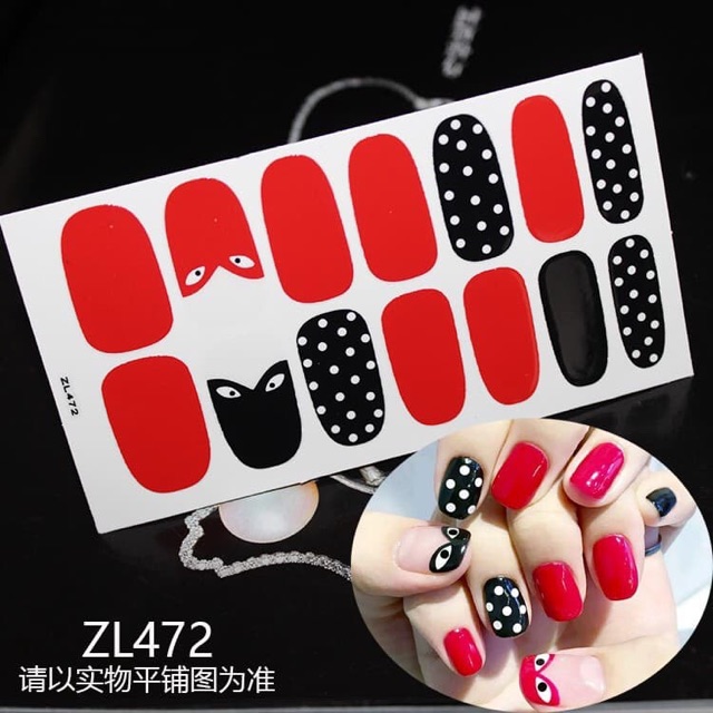 Set 14 miếng dán móng stiker cực xinh 🥰 freeship