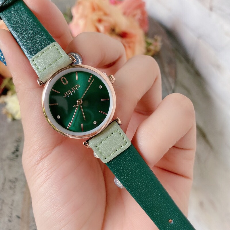 Đồng Hồ Nữ Julius Chính Hãng Hàn Quốc JA 1306C Xanh