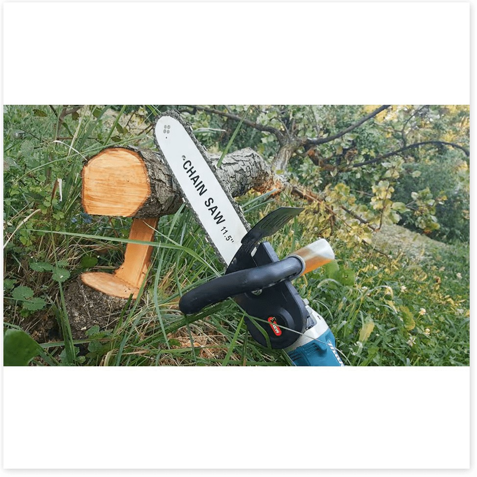 [Giá Sốc] Lưỡi cưa xích gắn máy mài CHAIN SAW - luoi cua xich gan may mai - Có bình tra dầu tự động gắn liền