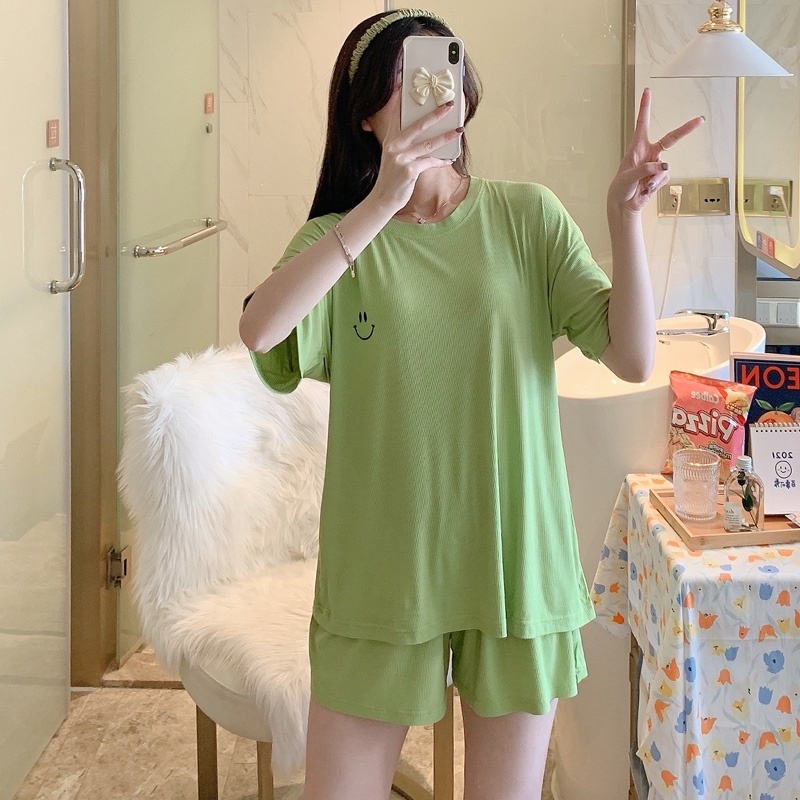 (Rẻ đẹp) Bộ đồ bầu sau sinh, Bộ đùi  bầu MẶT CƯỜI thời trang, kết hợp mặc nhà cực xinh