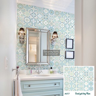 Decal gạch bông set 30 ô 20x20 cm