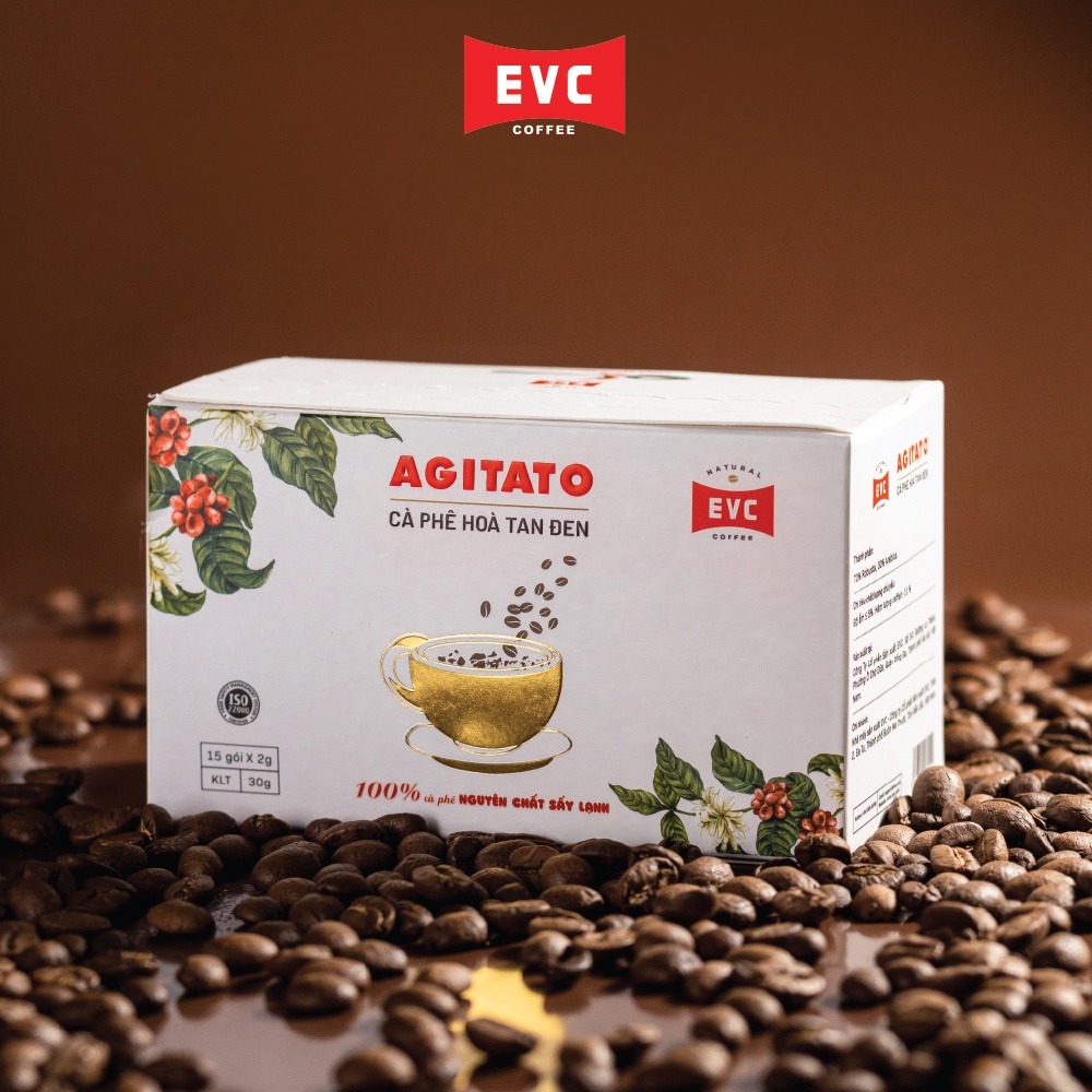 Cà phê hòa tan đen sấy lạnh - EVC Agitato - Đậm vị Nguyên bản