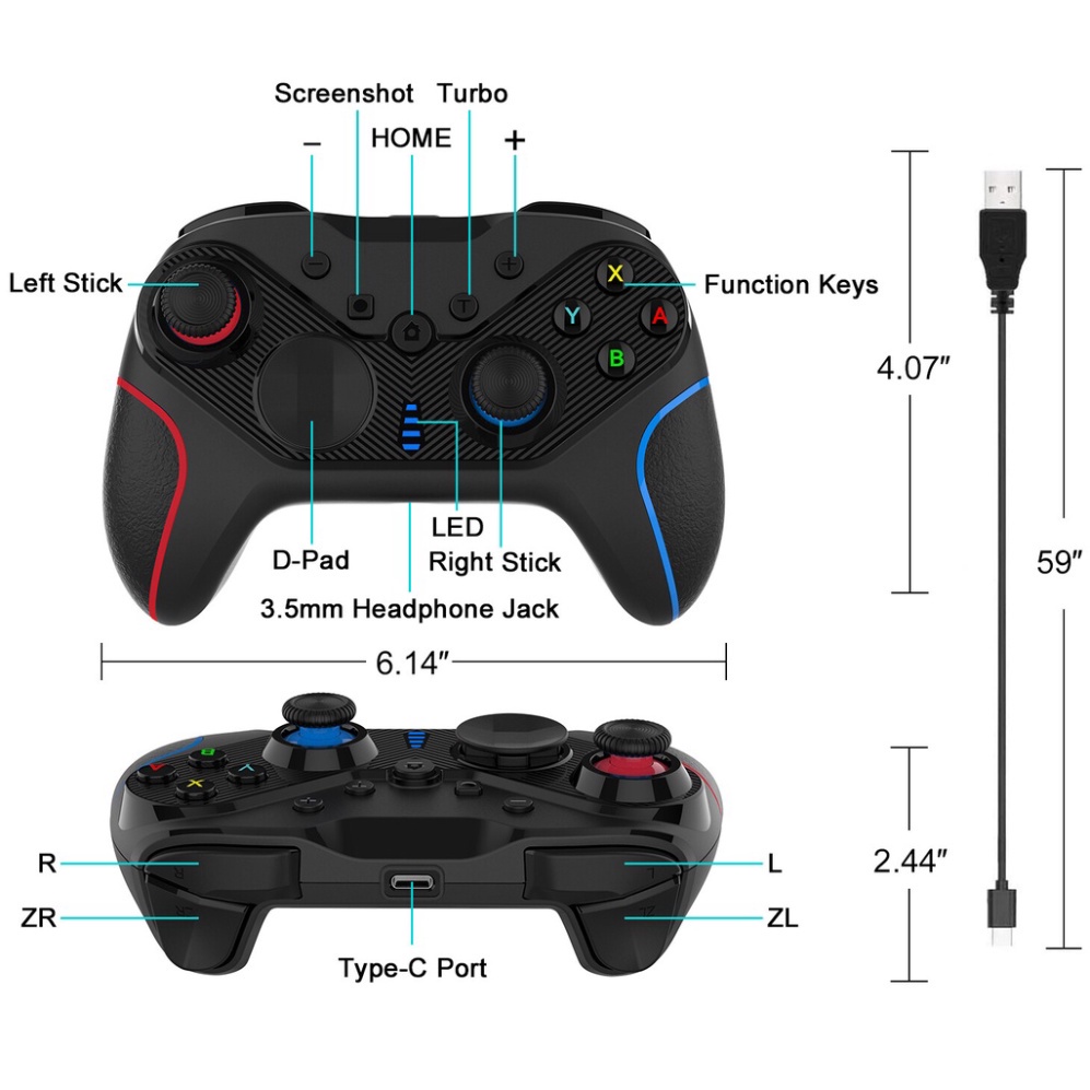 Tay Cầm Nintendo Switch S818 chơi game Android / IOS 15 / PC / Dualshock 4 full skill Fifa Online 4