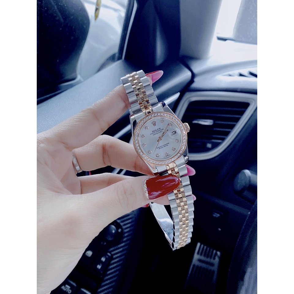Đồng hồ ROLEX chính hãng full box, đồng hồ đeo tay nữ cao cấp, siêu sang chảnh, thiết kế mặt hồng mới nhất siêu hot