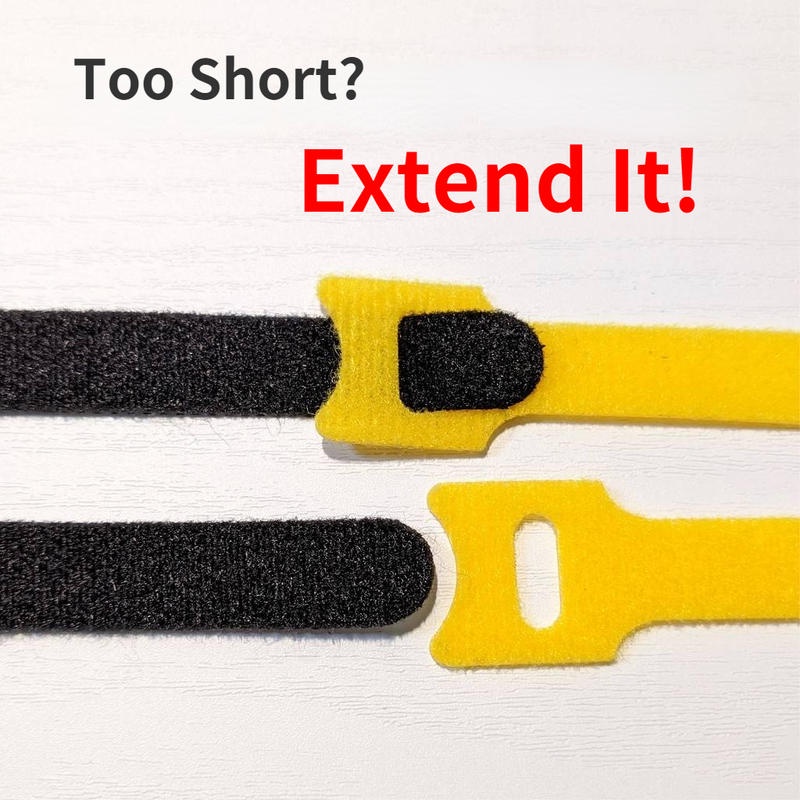 Set 2 Dây Quấn Cáp Khóa Dán Chữ T Tái Sử Dụng Linh Hoạt