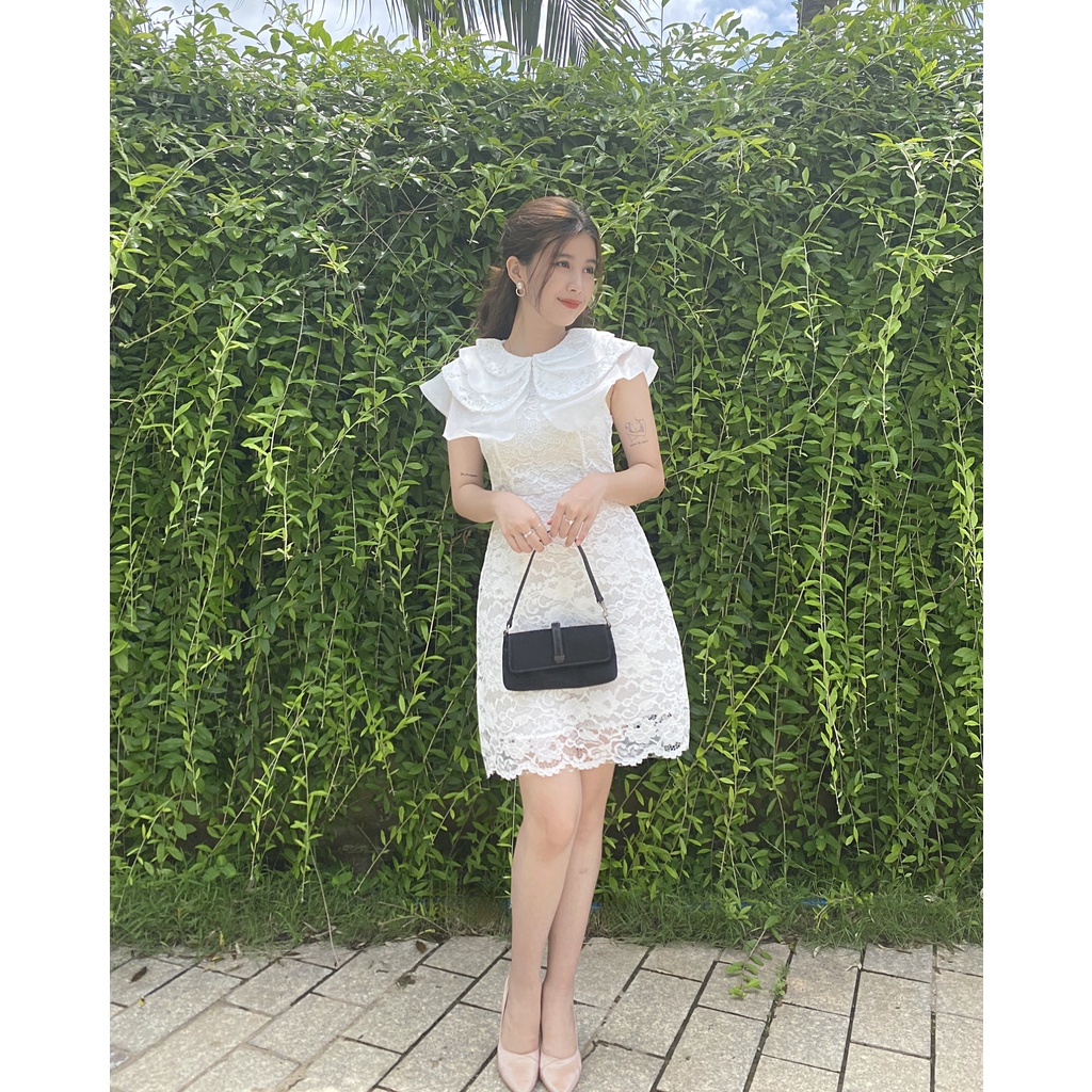 ĐẦM REN THIẾT KẾ CỔ BÈO