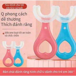 Bàn chải đánh răng cho bé - bàn chải đánh răng hình chữ u 360° - bàn chải đánh răng sạch gấp 10 lần. cao cấp.