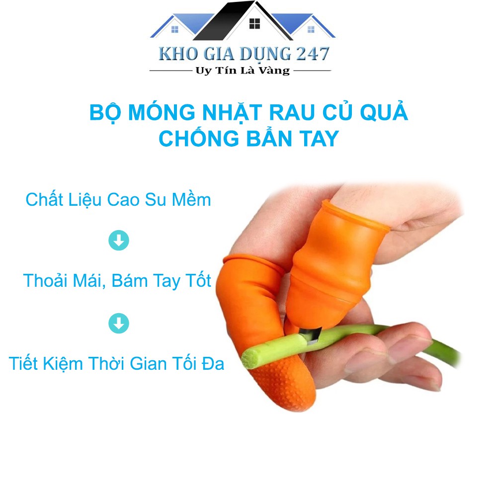 Bộ Móng Nhặt Rau Củ Quả Chống Bẩn Móng Tay - Móng Bấm Cắt Rau Củ Tiện Lợi