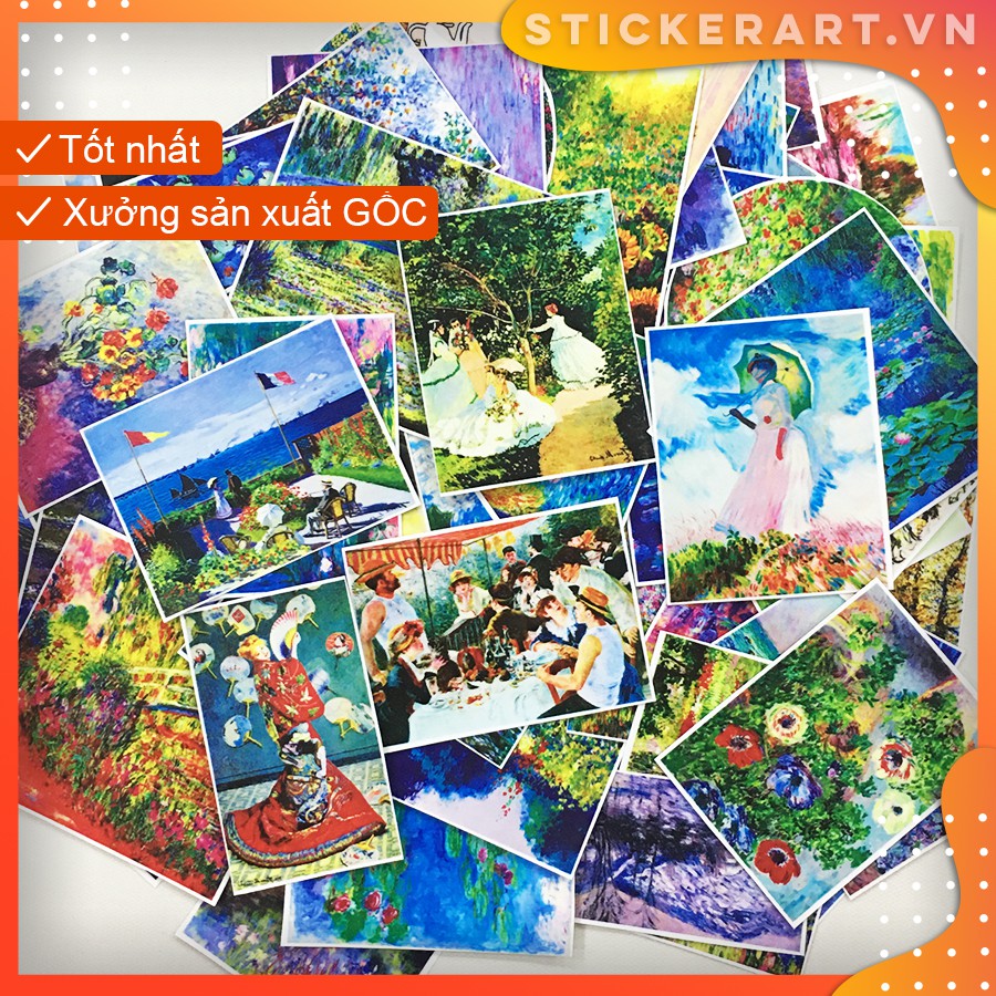 [ART-MONET] 65 Sticker chống nước/ dán laptop vali xe mũ bảo hiểm nhà cửa ...