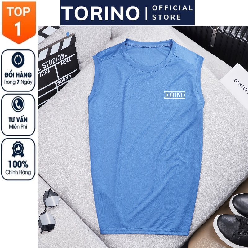Áo thun ba lỗ nam, sát nách 𝐓𝐎𝐑𝐈𝐍𝐎 logo nổi cao cấp tập gym thể thao vải Cotton Thái thoáng mát co giãn hút mồ hôi