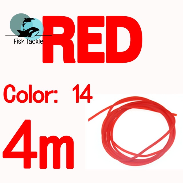 Túi 4m Ống Silicon Mỏng Co Giãn Mềm Bọc Dây Câu Cá Nymph Worm