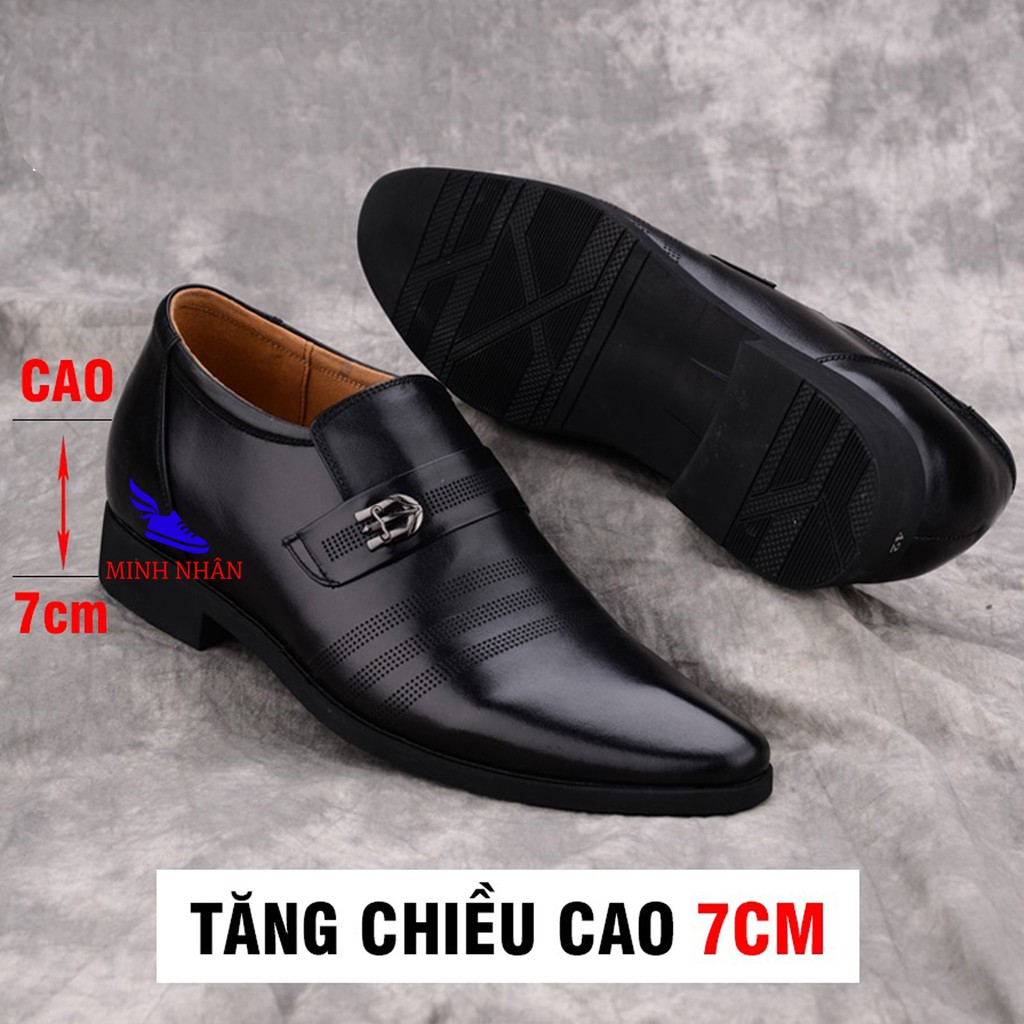 Giày tăng chiều cao nam 7cm Da bò Bảo hành 12 tháng Giày Tăng Chiều Cao Nam Cao Ẩn 7cm Kín Đáo Bí Mật Từ Bên Trong G-2