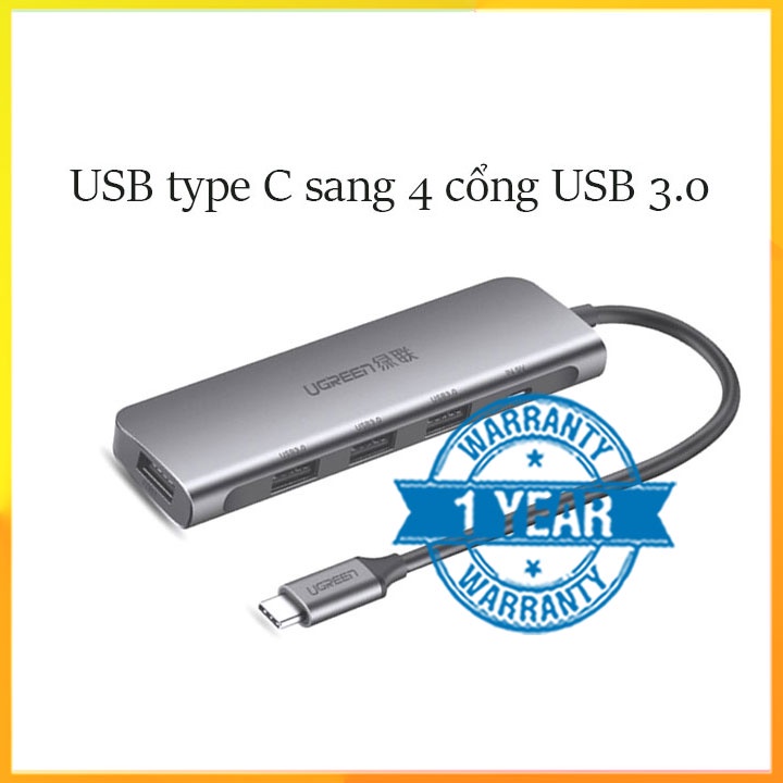 Bộ chia usb type c sang USB 3.0 chính hãng Ugreen_bảo hành 12 tháng