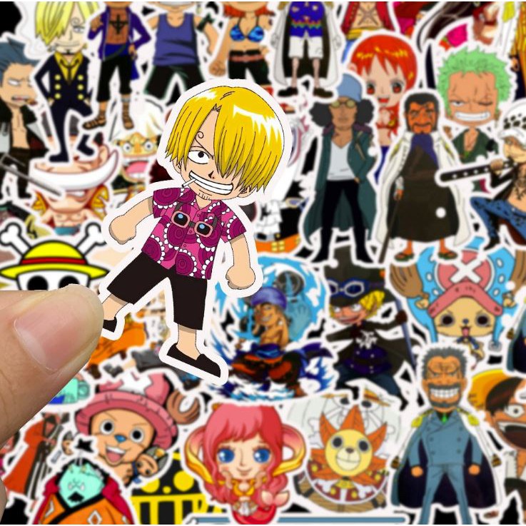 Sticker dán cao cấp One Piece Luffy Cực COOL ms#148