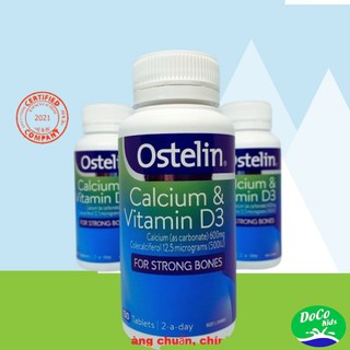 Canxi bầu Ostelin Calcium & Vitamin D3, Úc bổ sung Canxi, D3 cho bà bầu, mẹ cho con bú.