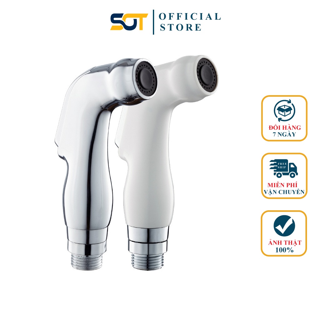 Bộ vòi xịt vệ sinh bồn cầu nhựa trắng ST-VX11 giá rẻ