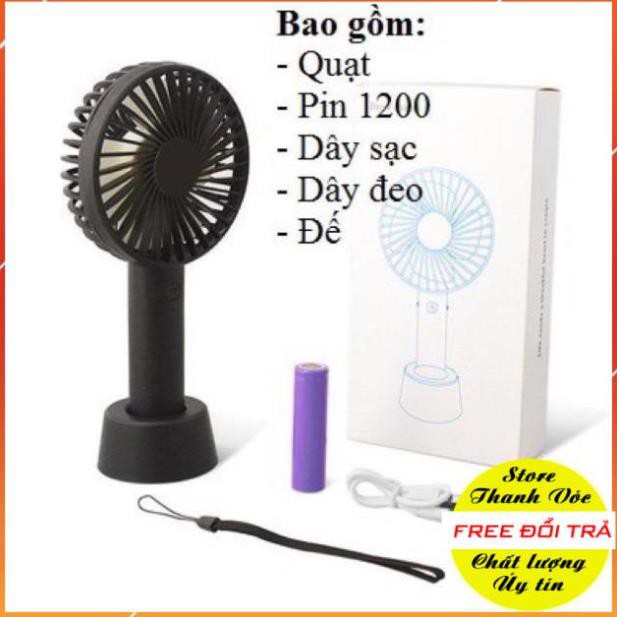 Quạt Cầm Tay Gutek Minifan 3 Tốc Độ Gió Với Pin Sạc Tích Điện, Tặng Kèm Dây Đeo Và Chân Để Bàn | BigBuy360 - bigbuy360.vn