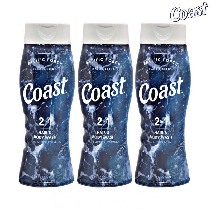 Sữa tắm gội Coast Mỹ chai 532/946ml