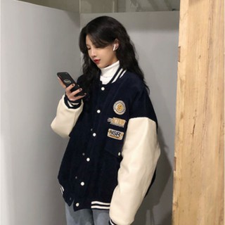 ÁO bomber nhung phối tay thêu LOGO(XẢ HÀNG)