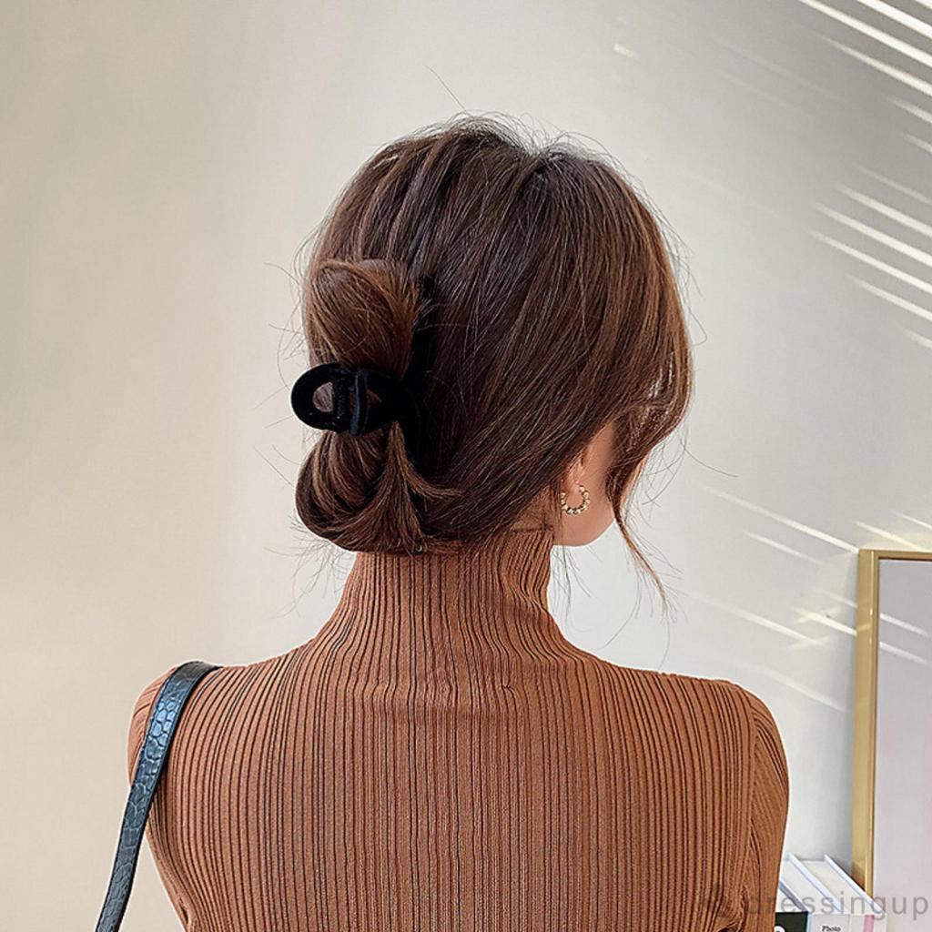 Kẹp tóc càng cua bằng nhựa màu đen cỡ lớn thời trang