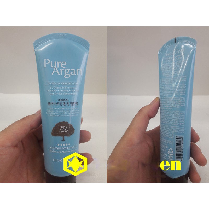 Gel tẩy da chết tinh dầu Argan Welcos Pure Tone Up Hàn Quốc 120gr