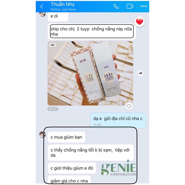 Kem Che Khuyết Điểm Dưỡng Da Chống Nắng DD Cream Genie Hàn Quốc | BigBuy360 - bigbuy360.vn