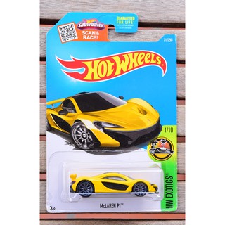 Xe mô hình tỉ lệ 1:64 Hot Wheels McLaren P1 71/250 ( màu vàng )