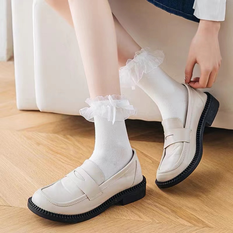 Vớ Ren Đính Nơ Phong Cách Lolita Dễ Thương Cho Nữ