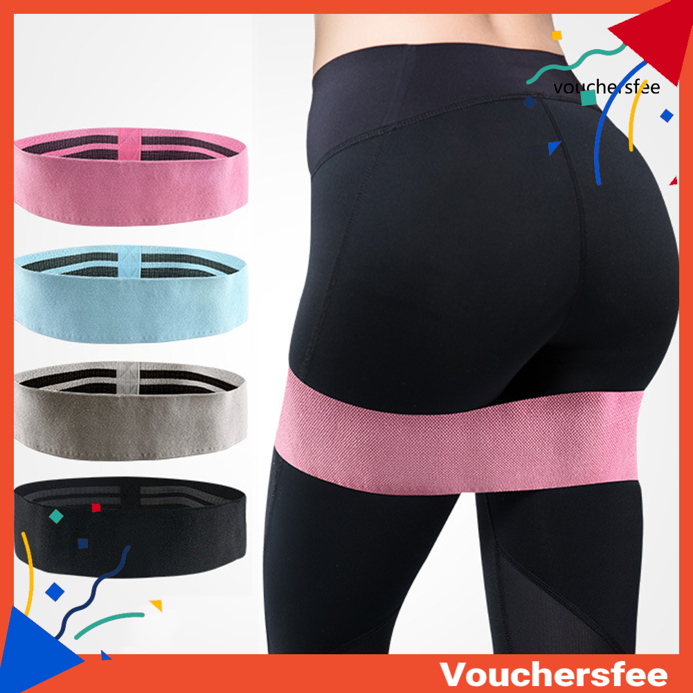 [VOU] Cotton Gym Home Body Shaping Fitness Yoga Hip Leg Circle Elastic Resistance Band