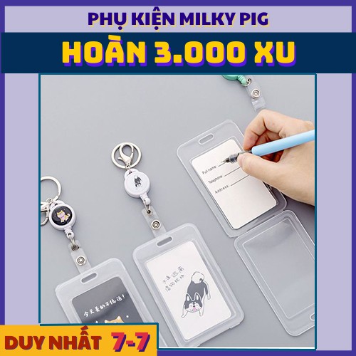 Dây Đeo Thẻ Co Rút Cài Áo, Cặp Sách - Dây Kéo Dài Tiện Lợi Độc Đáo Đáng Yêu