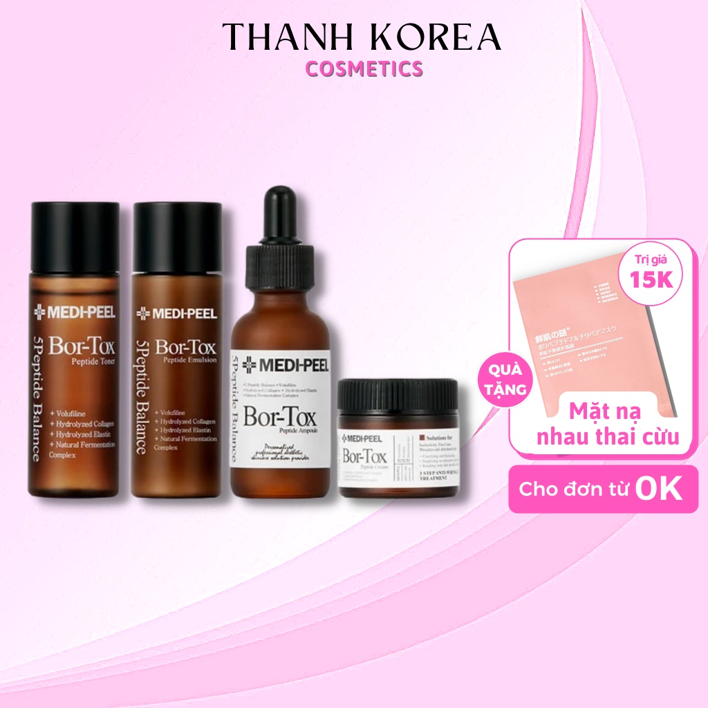 Set Dưỡng Căng Bóng Da Chống Lão Hóa MEDIPEEL BORTOX PEPTIDE 4 Món Hàn Quốc