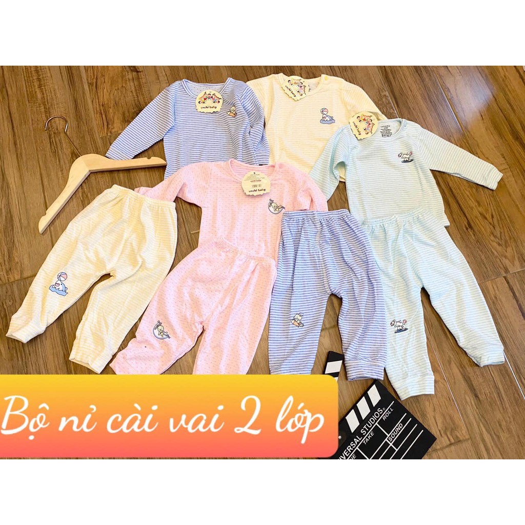 Bộ Dài Tay Cho Bé Gái, Bé Trai Minky Mom Vải Cotton 100% Hoạ Tiết Gấu Bu, Bộ Quần Áo Trẻ Em Thu Đông