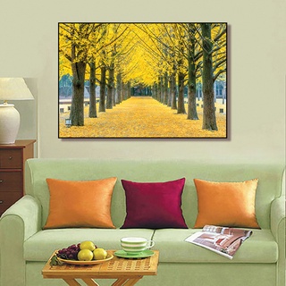 Tranh canvas treo tường mùa thu lá vàng Q29-CT0821