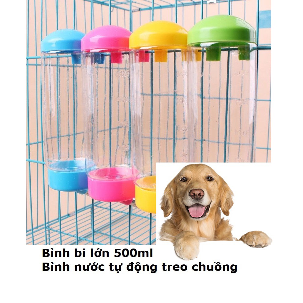 HN-Bình uống nước tự động treo chuồng thú cưng (size lớn 500ml) hanpet 380