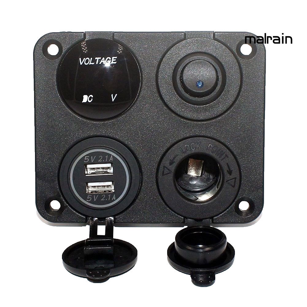 Ổ Cắm Tẩu Thuốc 4 Trong 1 Cho Xe Hơi