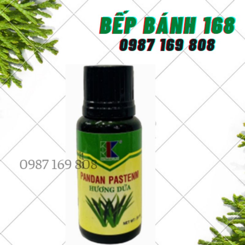 Hương Lá Dứa 3K có màu (Mẫu mới Nắp Đen) 20ml