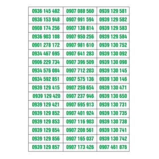 Sim số đẹp mobifone