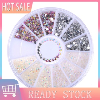 Hạt pha lê tròn 3D lấp lánh đính móng trang trí nghệ thuật DIY
