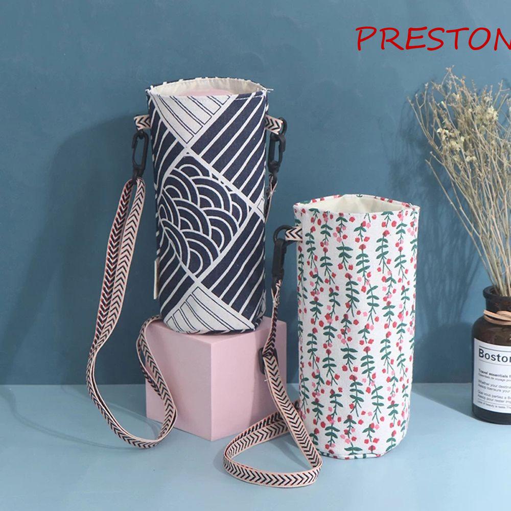Túi Đeo Chéo Vai Bằng Vải Cotton Và Lanh Đựng Bình Nước Dành Cho Nữ