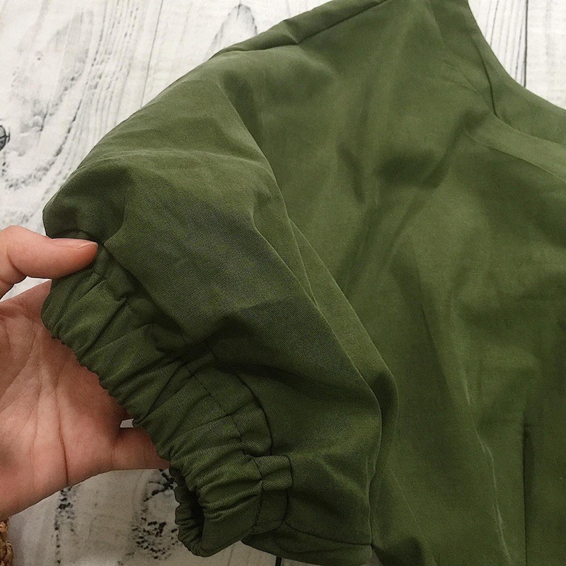 Đầm xinh độc lạ reri dress chất kaki mềm điểm nhấn gài nút sau lưng from đuôi cá xoè tay bo chun co giãn (kèm ảnh thật) | BigBuy360 - bigbuy360.vn